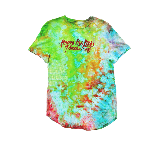 Above The Sky Tie Dye T-Shirt (Womens Long Cut)