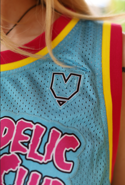 Psychedelic Cowboy Club Basketball Jersey (Light Blue)